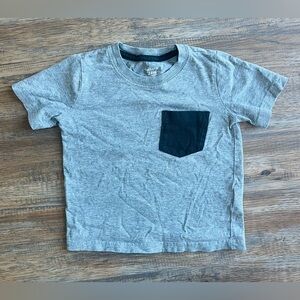 Carter’s Pocket Jersey Tee - Heather Grey- 24m